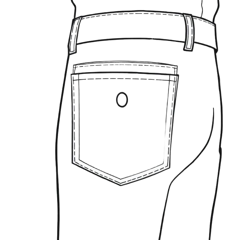 Back pocket of a pant